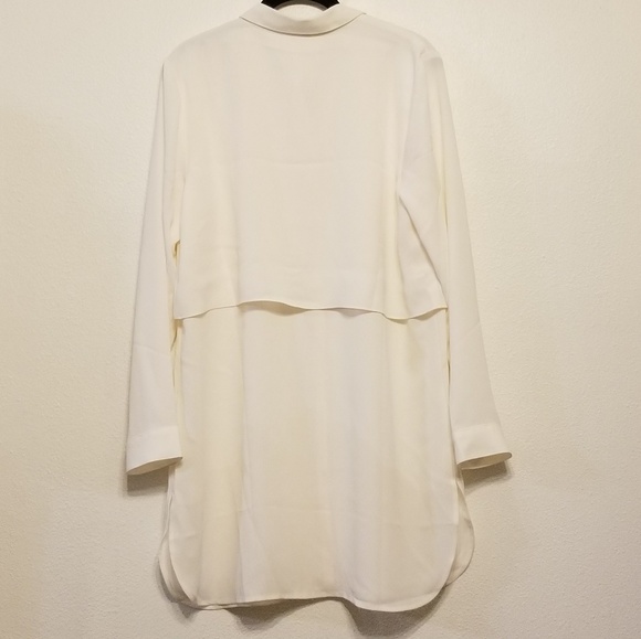 J.Jill long layered button-up shirt/tunic - ivory - Picture 3 of 7